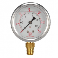 Liquid filled oil pressure gauge