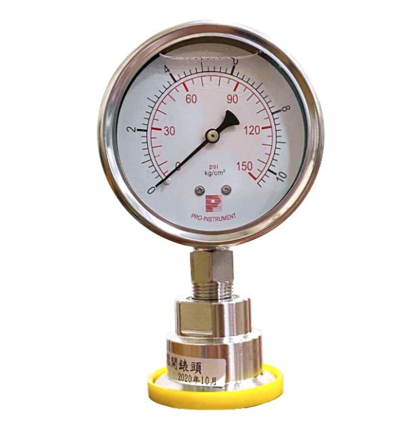 Diaphragm sealed pressure gauge