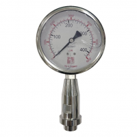 Diaphragm sealed pressure gauge