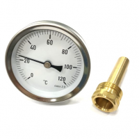 Hot water pipe thermometer